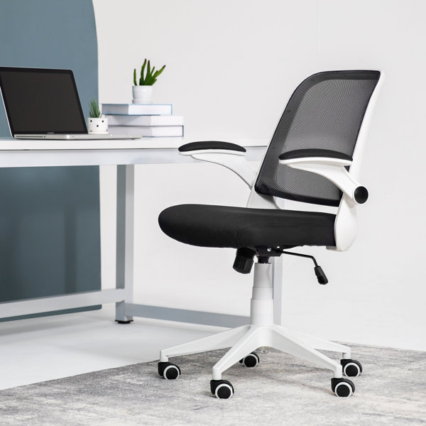 Inbox Zero Chair with Floor Mat Protector, Midback Mesh Offce Task
